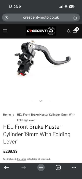 Мотоциклетна спирачна помпа HEL 19x20