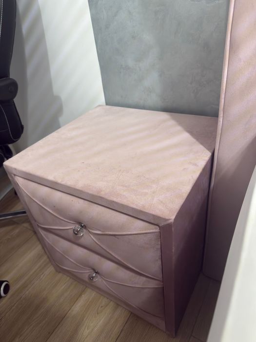 Pat de catifea roz 140x200