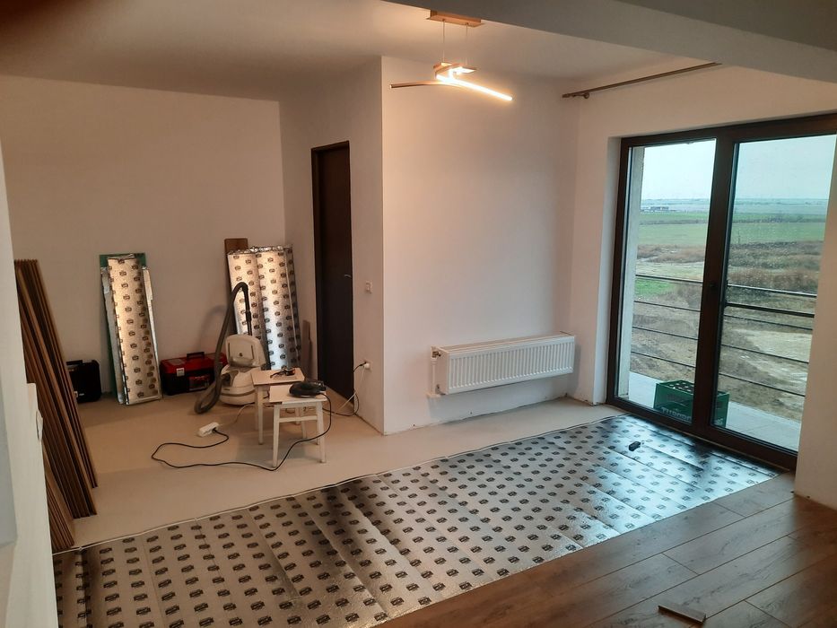 Amenajări interioare Rigips Glet Zugravit  mecanizat,  Tapet, Parchet