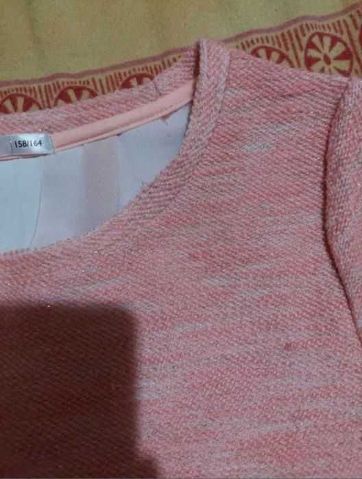 Pulover casual cu fir auriu