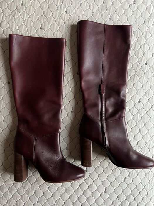 Кожаные сапоги Massimo Dutti