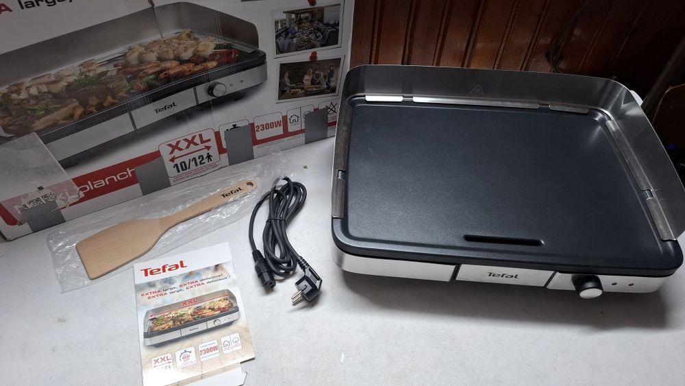 Tefal електрическа скара Maxi Plancha CB690, черен/стомана, 2.300W