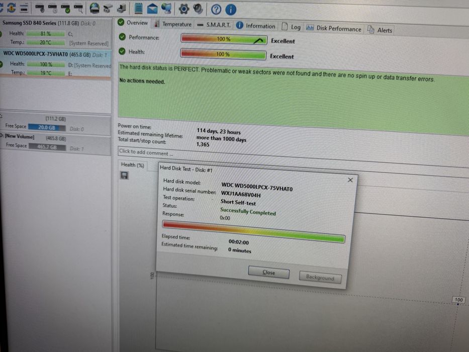 Lot 2 bucati hard disk laptop de 500gb, stare perfecta