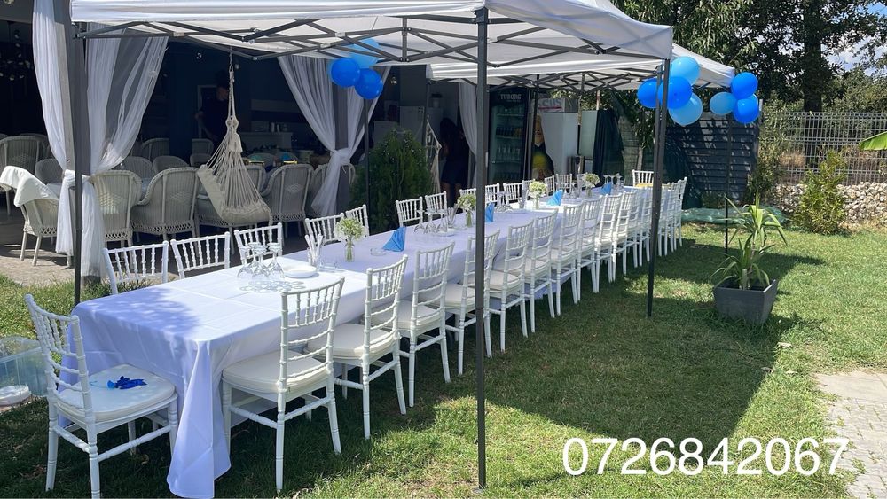 Corturi, mese, scaune de inchiriat pentru evenimente