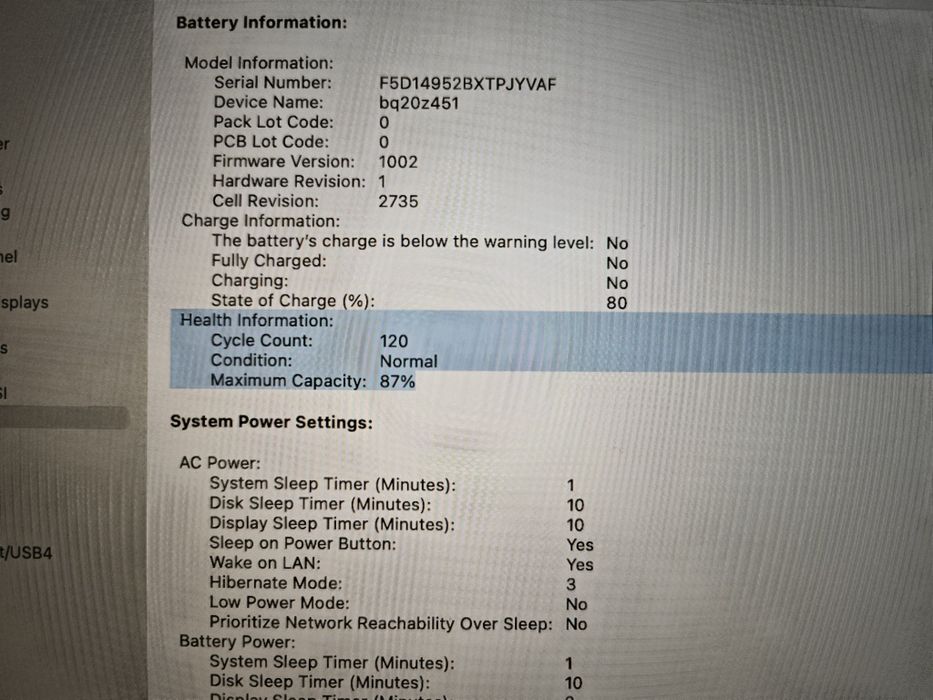 MacBook Air 13" 2020 / M1 / 16GB RAM / 256GB SSD / macOS 26