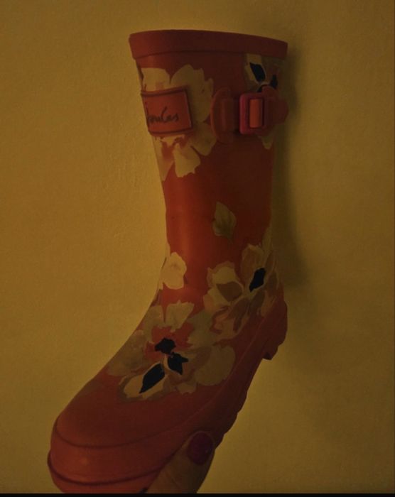 Cizme ploaie,cizme cauciuc roz Joules