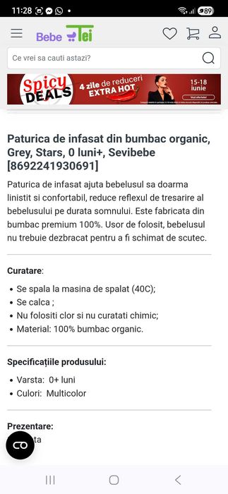 Sisteme de infasat din bumbac organic