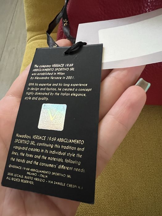 Geantă nouă Versace 19V69 Dollaro Rosso– originală, cu etichetă