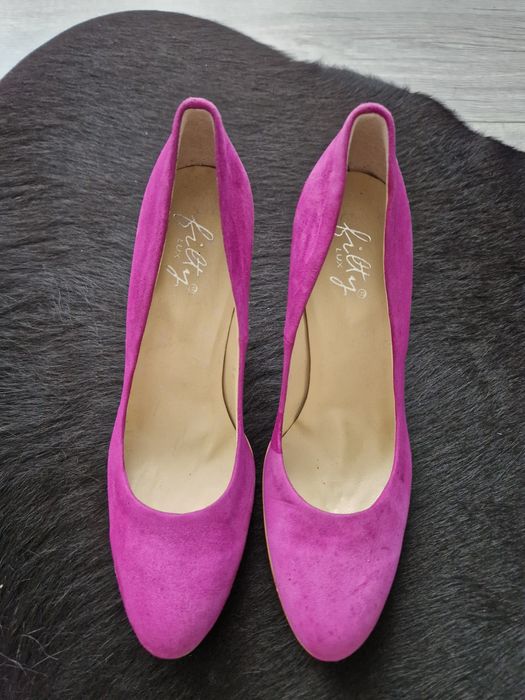 Pantofi dama cu toc piele naturala