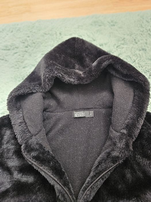 Geaca pufoasa, imitatie blana