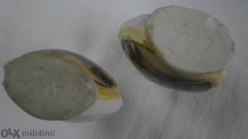 Стари порцеланови миниатюрни вазички, ръчно рисувани