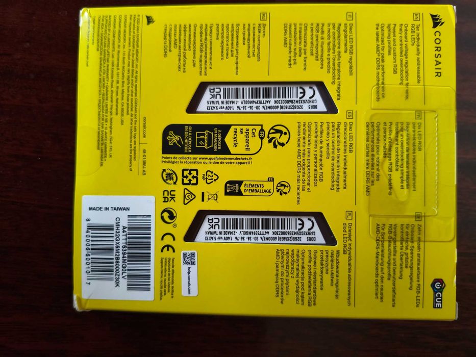 Corsair Vengeance RGB DDR5 6000 MT/s 32GB(2x16Gb) cl 30