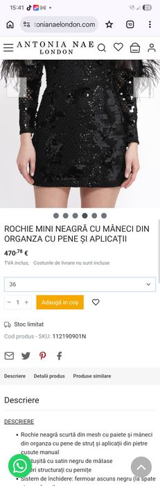 Rochie ocazie designer marime S-M