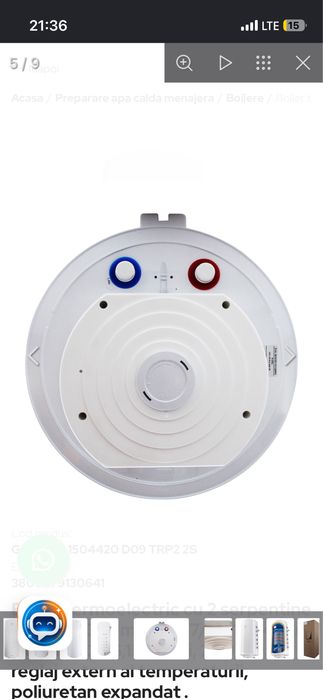Boiler cu 2 serpentine