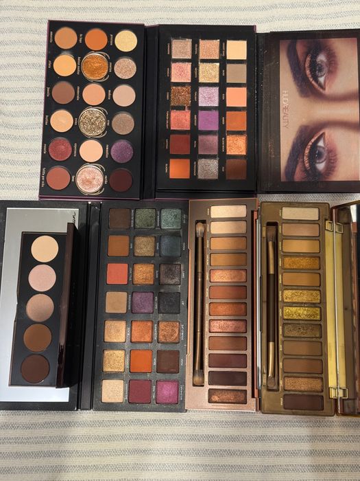 Палитри със сенки Huda beauty, Urban Decay, KVD, Becca
