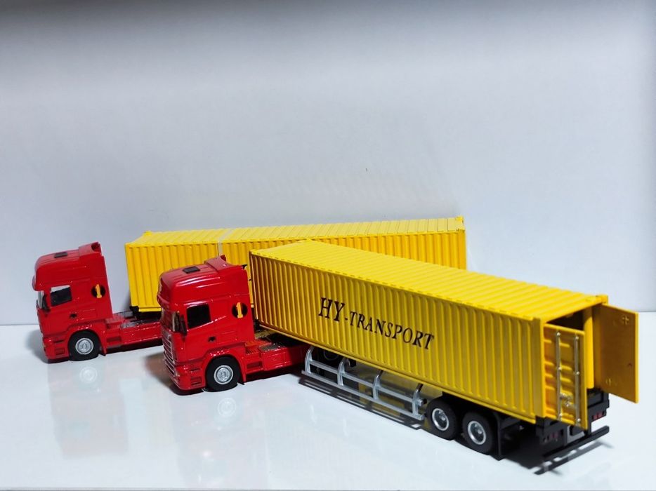 Фура трак Тягач Железная машинка контейнер масштабная модель - Доставк