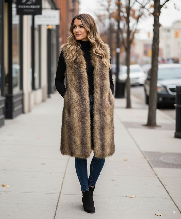 Дамски Елек или Шал /Кафяв/