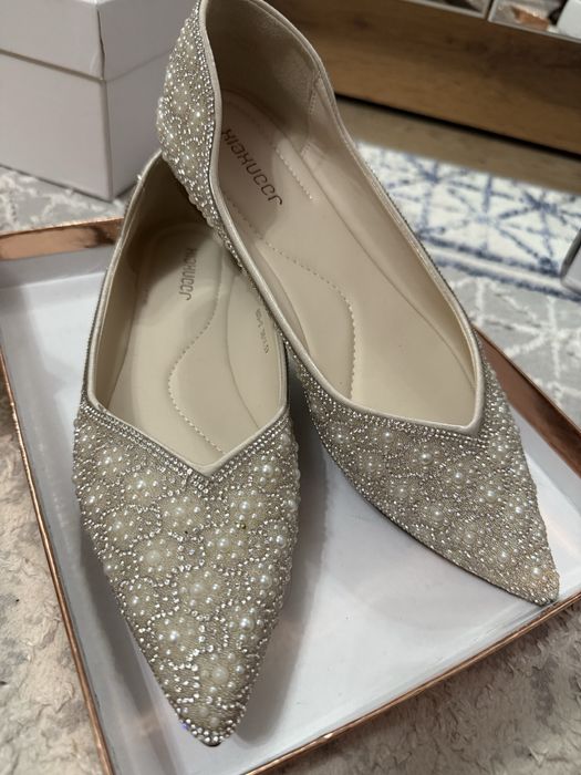 Свадебные балетки и мюли