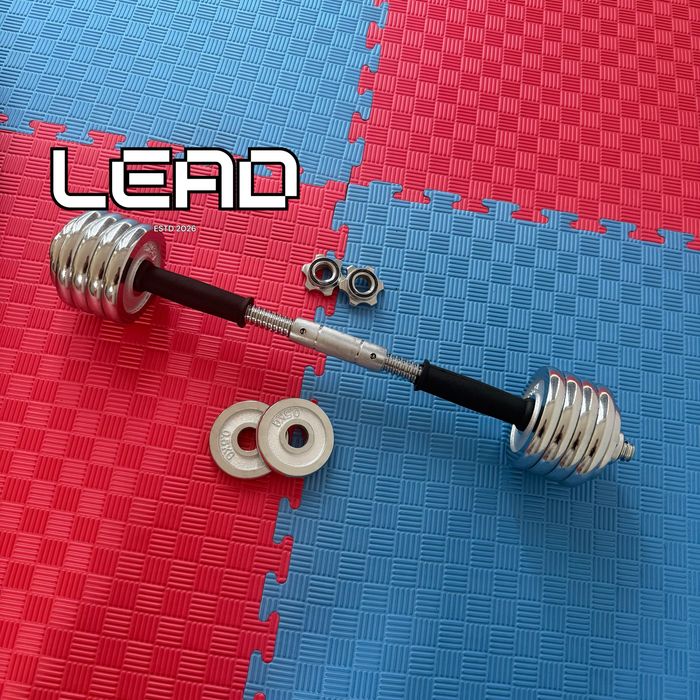 Gantel 15 kg Leadsport | Universal nabor | Uy va zal uchun