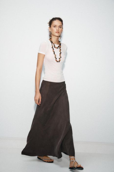 ZARA кафява пола