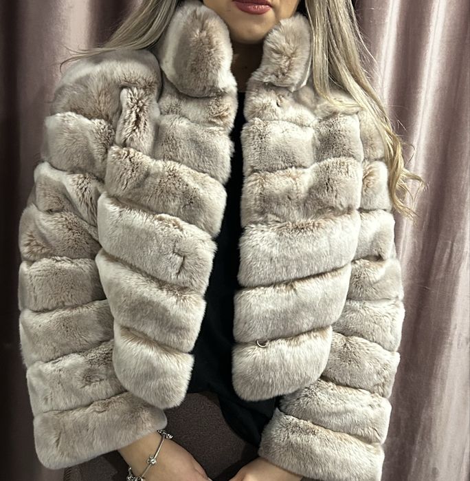 blana naturala de Chinchilla Rex , Bej