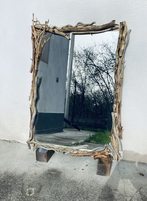 Артистично огледало с клонки – ръчна изработка