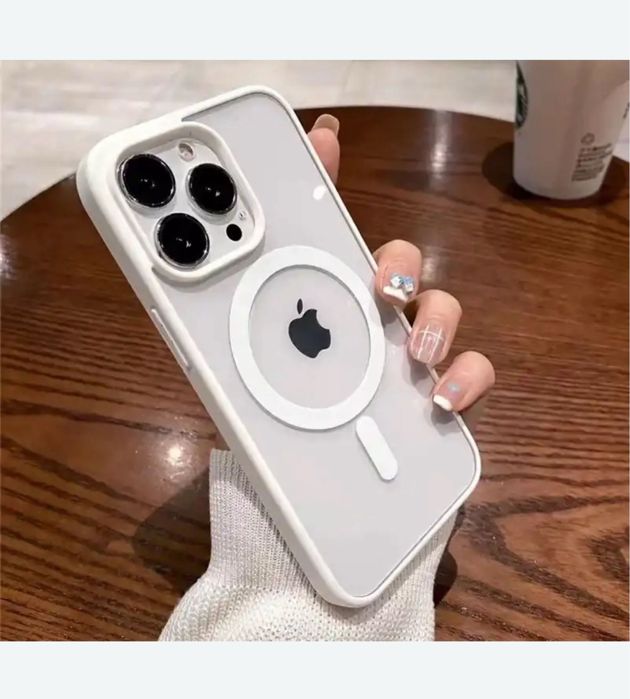 Iphone 15/16/PRO/MAX/PLUS/16E Husa Magsafe Spate Clar Folie Margine