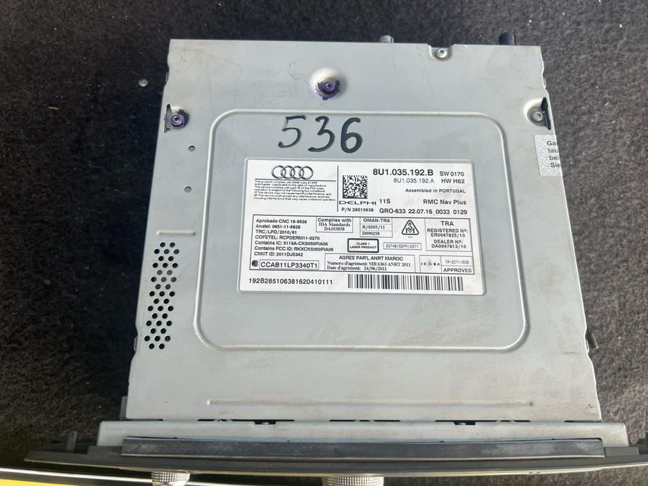 Медия нави радио юнит Audi Q3 8U1035192b Audi Q3 8U multimedia н 536