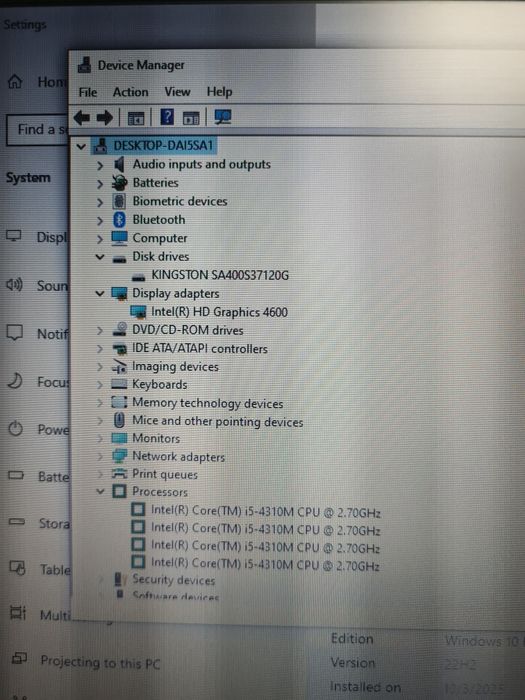 Laptop Lenovo L440 i5 4th gen 8gb ssd 120gb 14" led slim hd