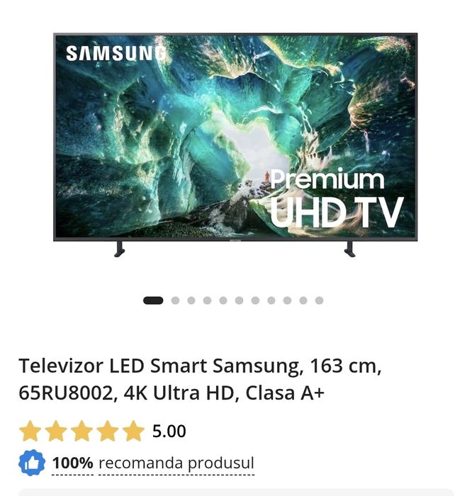 Vand TV samsung smart 163cm cu defect