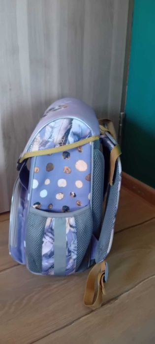Ghiozdan Erich Krause scoala pentru fete, mov cu bufnita