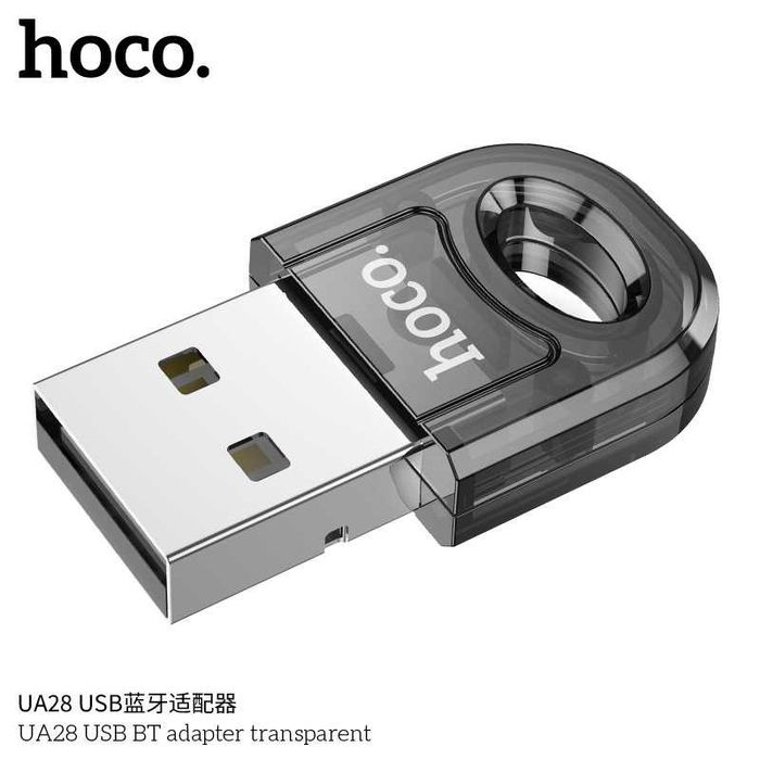 Hoco UA28 Transparent Adapter Usb to Bluetooth v5.1 multi-device