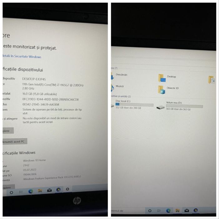 Laptop HP model 15-eg0057nl Intel®Core™i7-1165G7 16GB RAM 1TB SSD