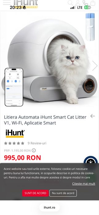 Litiera automata inteligenta ihunt