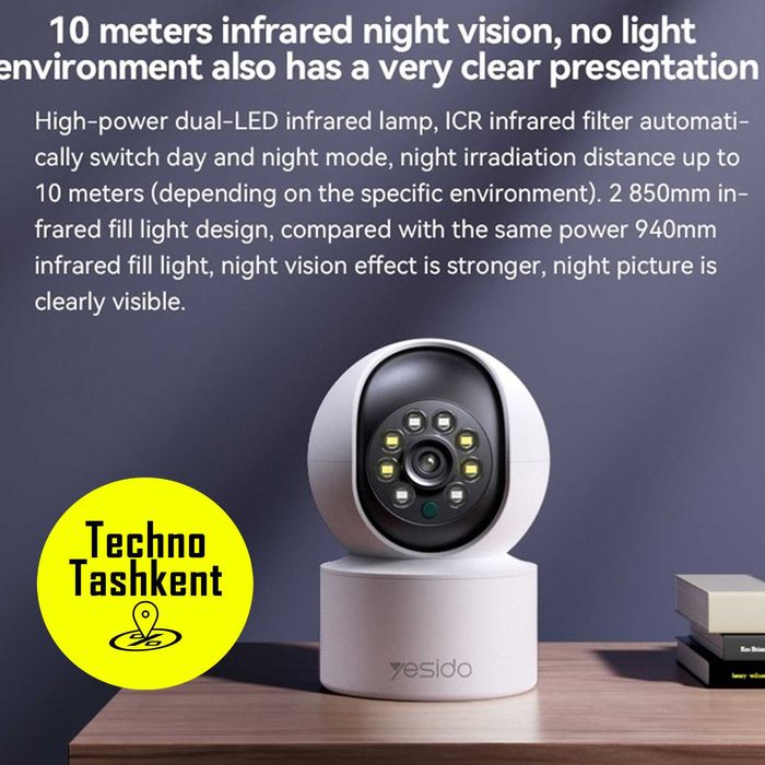 Yesido KM10 HD двусторонняя, голосовая, интеллектуальная камера Wi-fi