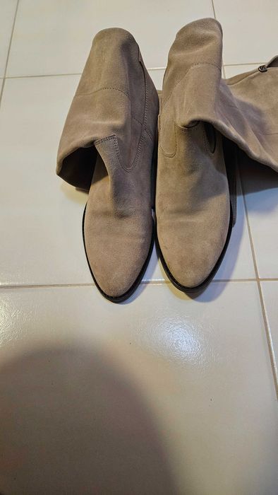 Cizme dama, piele intoarsa, 38cm