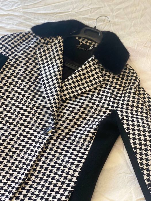 Кашемировое пальто с норкой