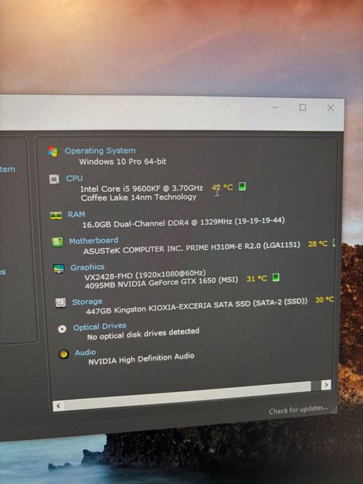 Геймърски компютър i5-9600KF / GTX 1650 - нуждае се от ново захранване