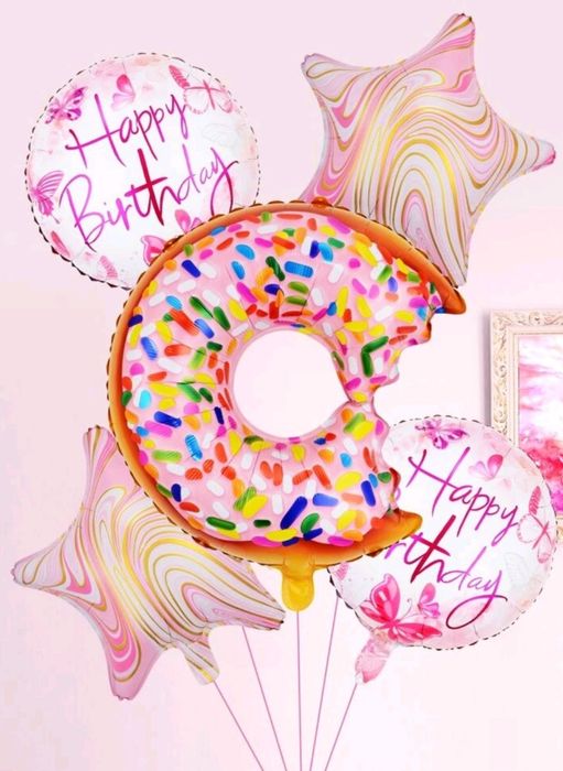 Парти сет балони Еднорог,Бонбони,Поничка,Пеперуда и ягода