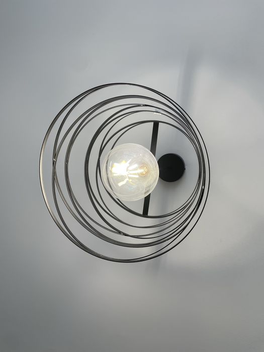 Plafonieră  spirală metalică neagră