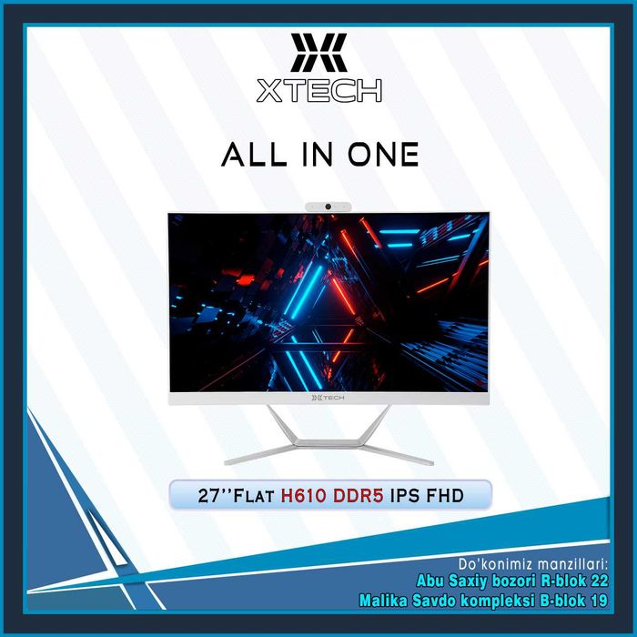 Monoblok XTECH IPS H610 DDR5 Flat 27" diaganalli