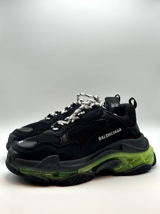 Balenciaga Triple S Black/Green Sneakers