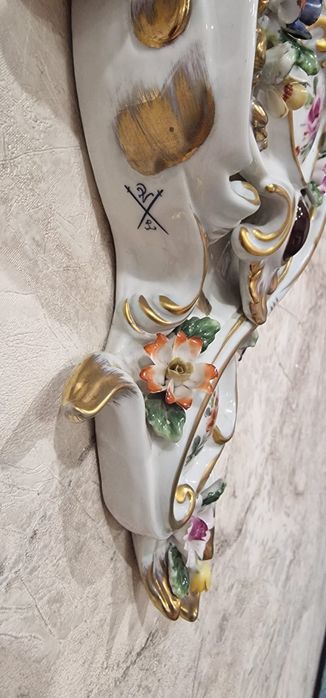 Антикварные часы Мейсен фарфор