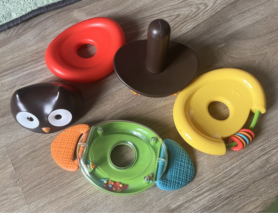 Jucarie cu inele Bufnita, +6luni, SkipHop