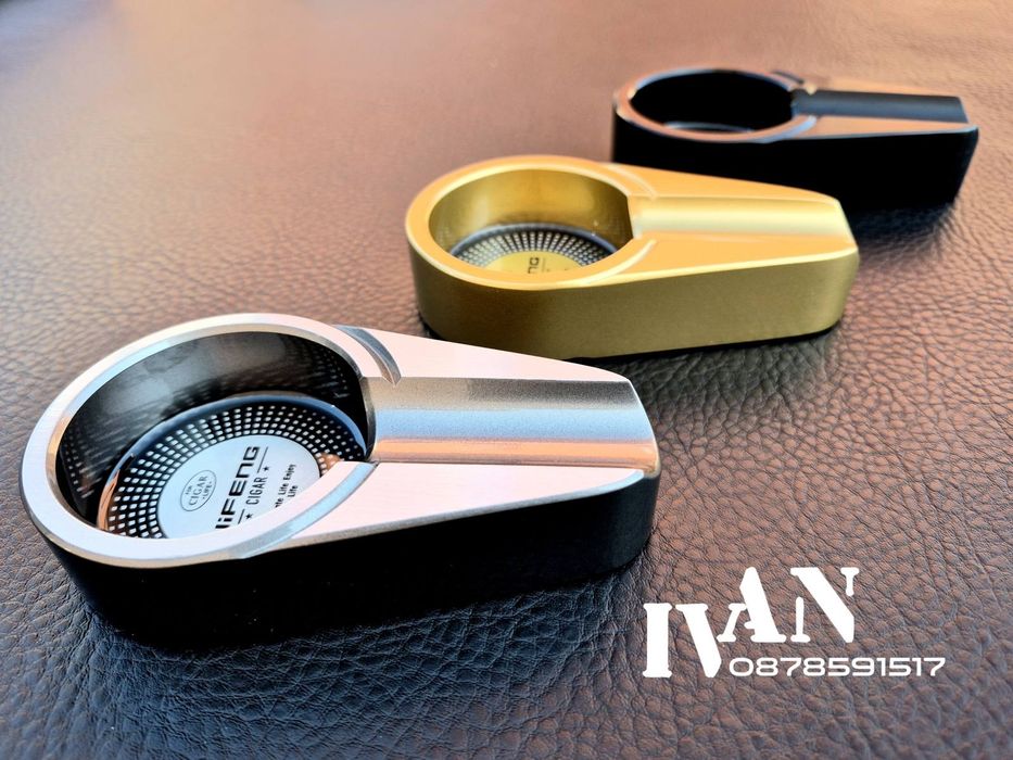 Луксозен метален пепелник за пури Jifeng в три цвята