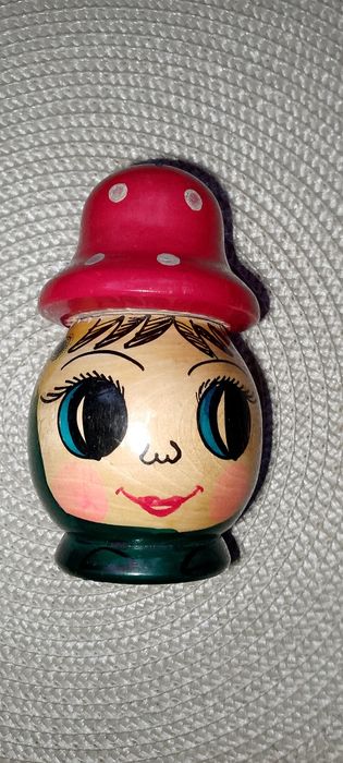 Деревянная копилка грибок.