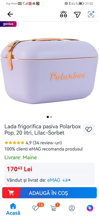Polar box nou culoare mov