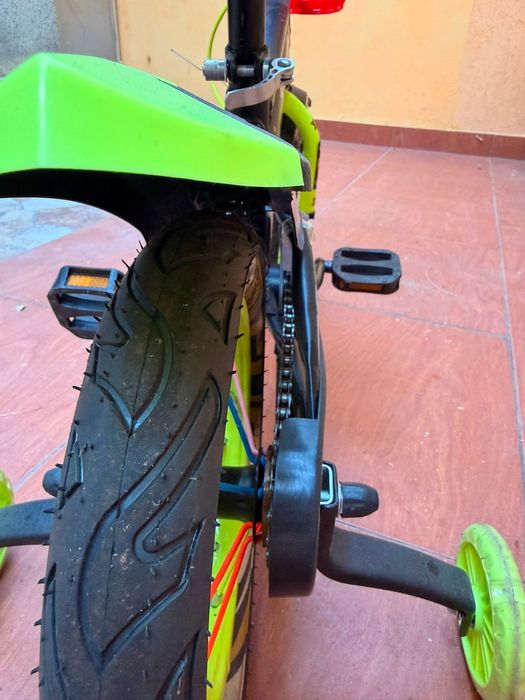 Bicicleta copii Action One, Kiddo II, 12inch, verde neon