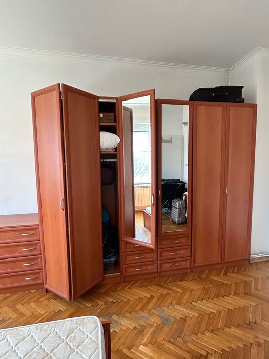 Легло, гардероб, пълен комплект мебели за спалня