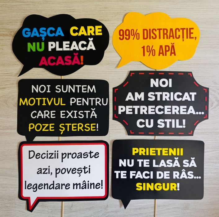 Propsuri pancarte amuzante recuzită foto nuntă